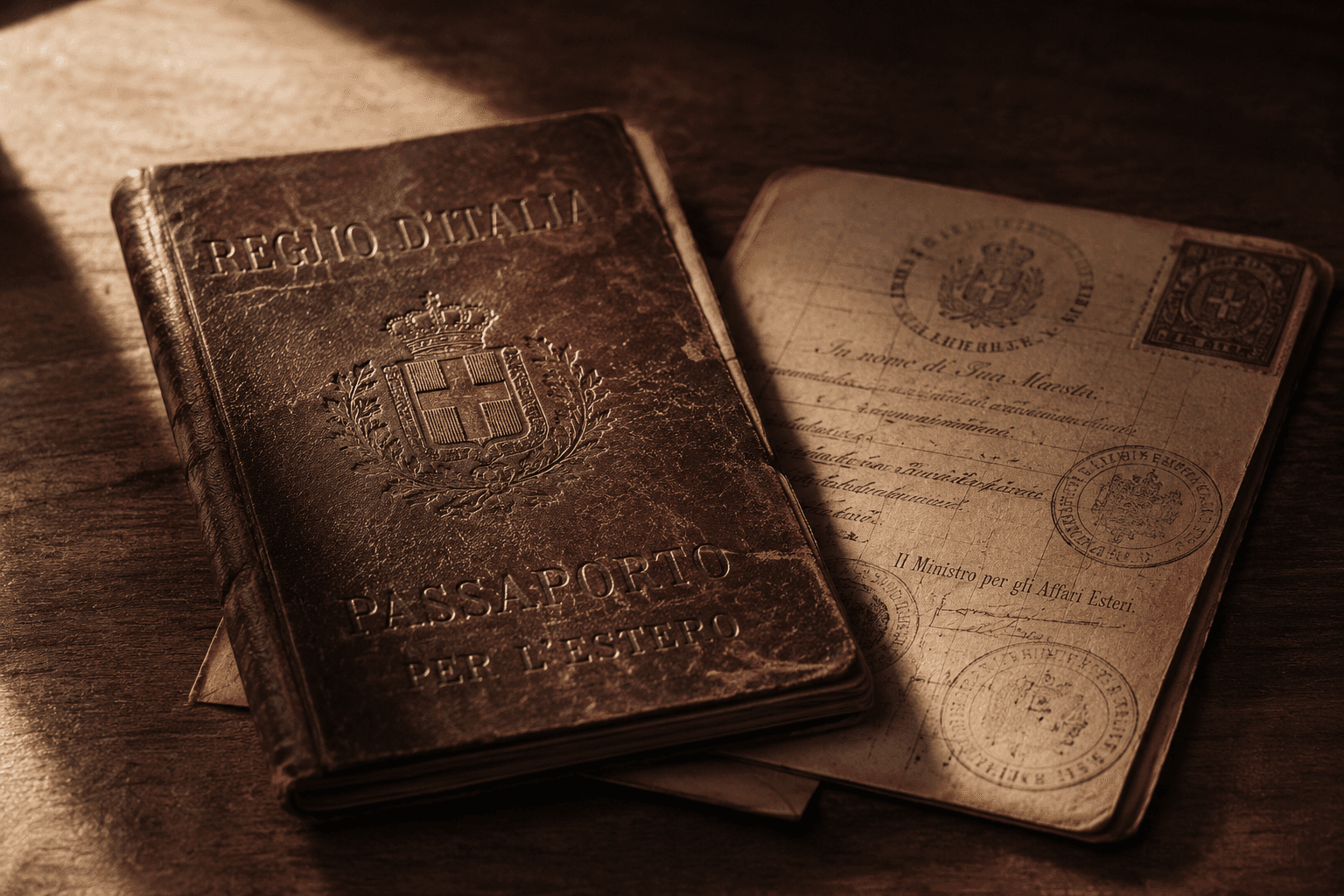 Pasaporte italiano de emigrante, 1912, archivo histórico
